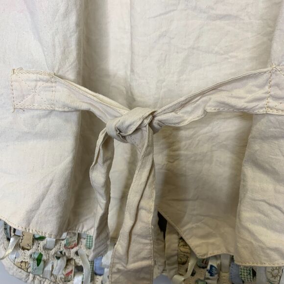 Women VTG New Identity Ribbon Vest Cottagecore Whimsy Basketweave Large - Picture 3 of 11